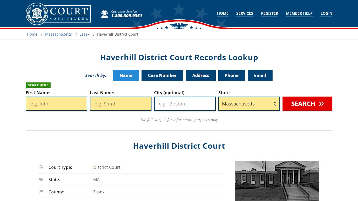 Haverhill District Court Records Lookup - CourtCaseFinder.com