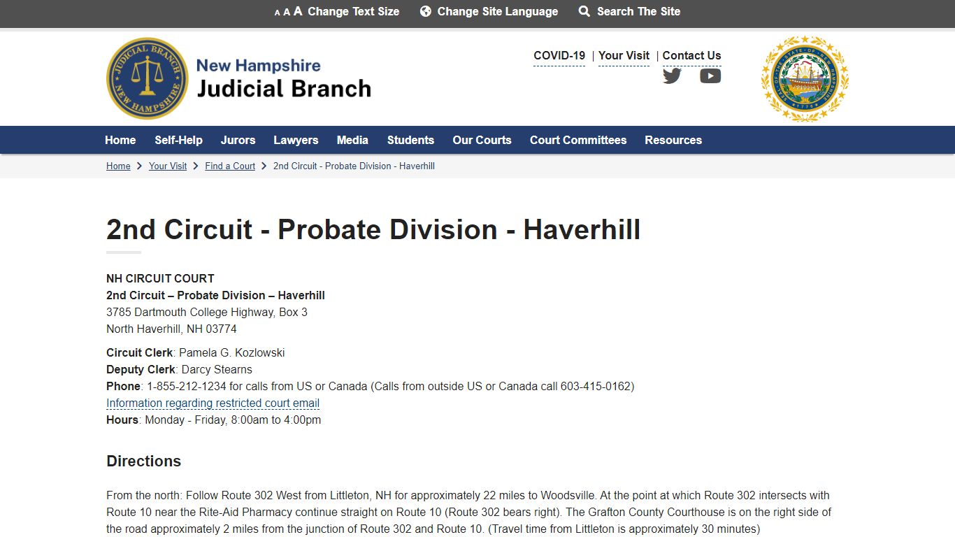 Probate Division - Haverhill - New Hampshire Judicial Branch